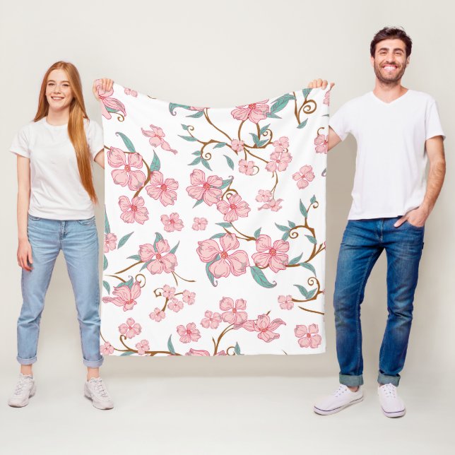 Creepe-Blume Muster 4 Fleecedecke (Beispiel)