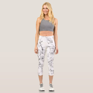 Creepe-Blume Muster 7 Capri Leggings