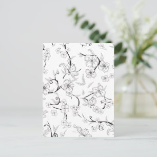Creepe-Blume Muster 7 Feiertagspostkarte