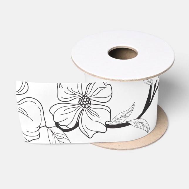 Creepe-Blume Muster 7 Satinband (Spule)