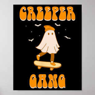 Creeper Gang Geist Skateboard Lustiger Halloween S Poster