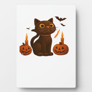 Creeper-Kürbis-Katze Halloween-Geschenk Oversized Fotoplatte