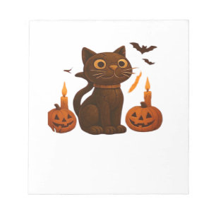 Creeper Kürbis Katze Halloween-Geschenk Oversized Notizblock