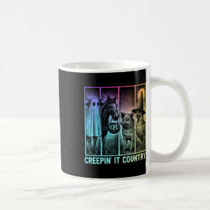 Creepin 'It Country Halloween-Farm-Tier Schwein Ku Kaffeetasse