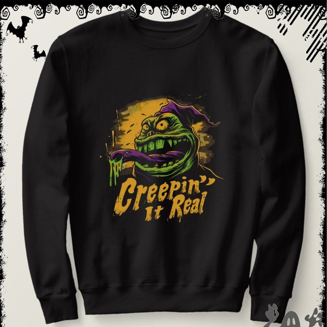 Creepin’ It Real  | ExDesigner | Halloween Sweatshirt (Von Creator hochgeladen)