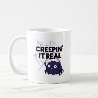 Creepin It Real Funny Halloween Spider Puff