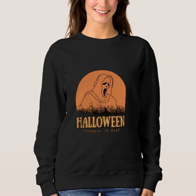 Creepin’ It Real Funny Spooky Halloween Shirt (Vorderseite)