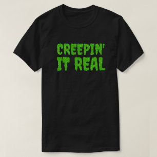 Creepin 'It Real Halloween Glitter T-Shirt