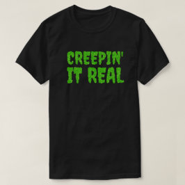 Creepin' It Real Halloween Glitzer T-Shirt