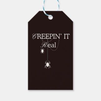 Creepin' It Real | Schwarz-Weiß-Halloween-Spinne Geschenkanhänger