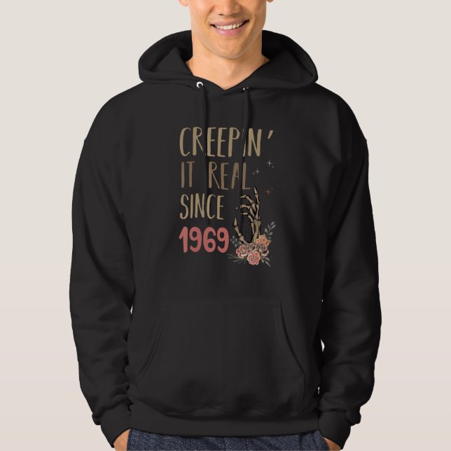 Creepin It Real Since 1969 Spooky Halloween Retro  Hoodie (Vorderseite)