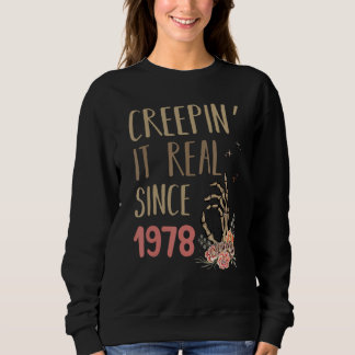 Creepin It Real Since 1978 Spooky Halloween Retro Sweatshirt