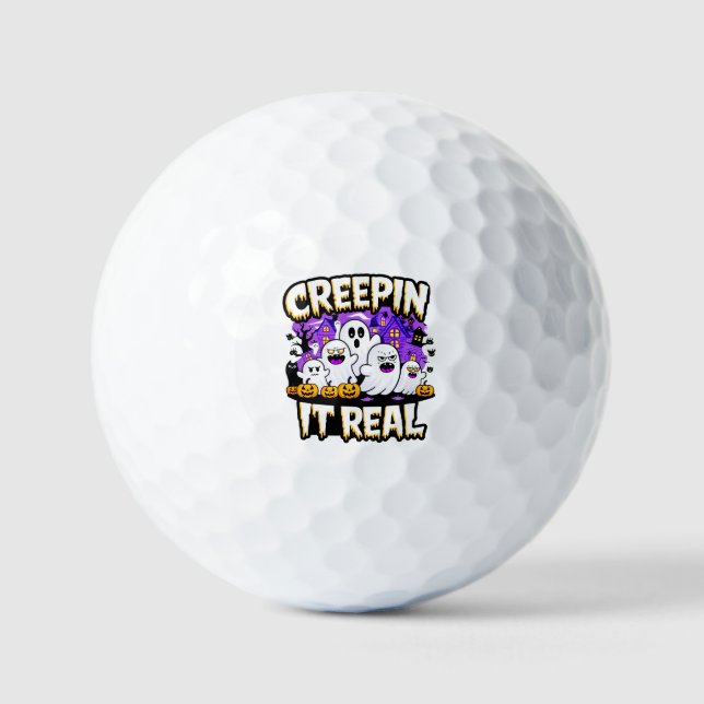 Creepin' it real | Spooky Halloween Design Fun Golfball (Vorderseite)