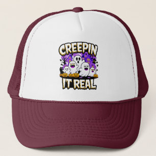 Creepin' it real Spooky Halloween Design Fun Truckerkappe