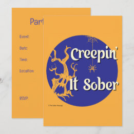„Creepin’ It Sober“ | Alkoholfreie Halloween-Party Einladung