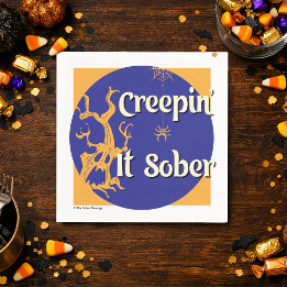 Creepin’ It Sober | Halloween-Suchtfrei-Feier Serviette