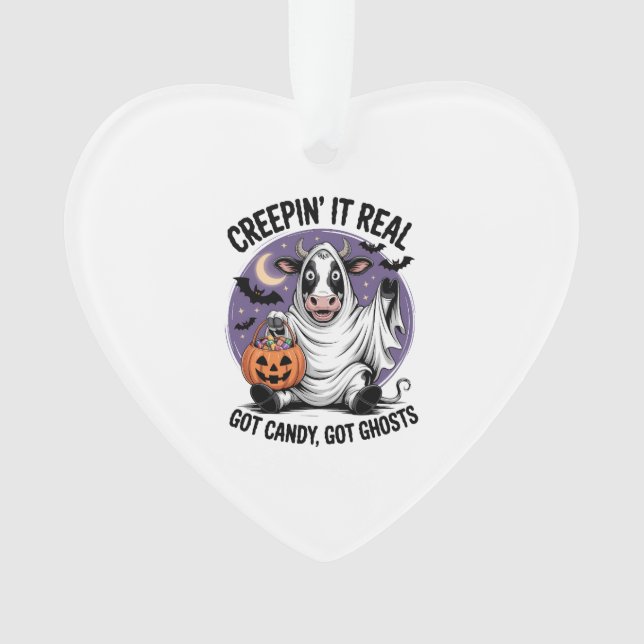 Creepin � Kuh Halloween Ornament (Vorderseite)
