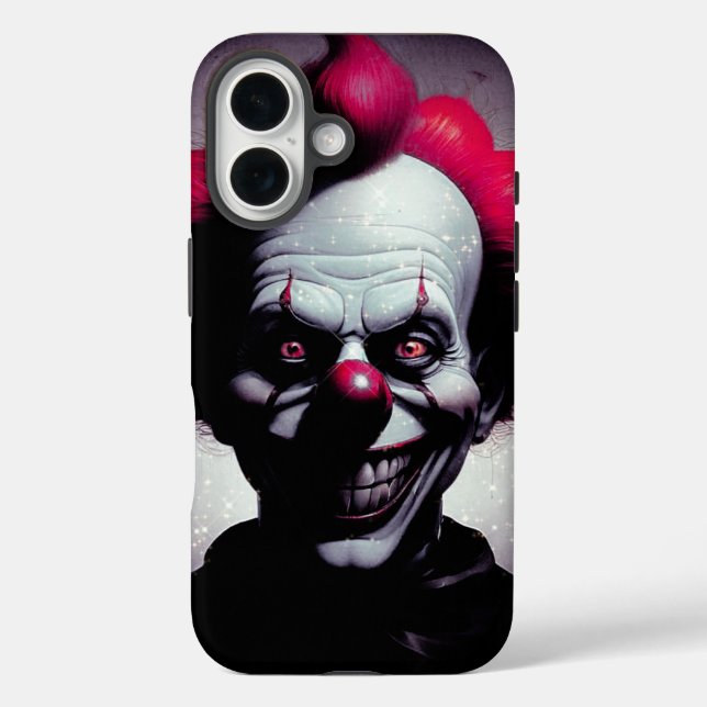 Creepischer Clown mit Glitzer Case-Mate iPhone Hülle (Rückseite)