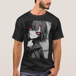 Creepischer Pop Rotes Augenglühen T-Shirt