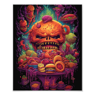 Creepisches Halloween-Futter Fotodruck