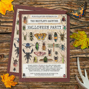 Creepisches Halloween-Party   Fun Bug Insect Colle Einladung