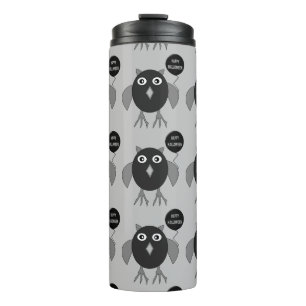 Creepisches Halloween-Party Owl Thermal Tumbler Thermosbecher