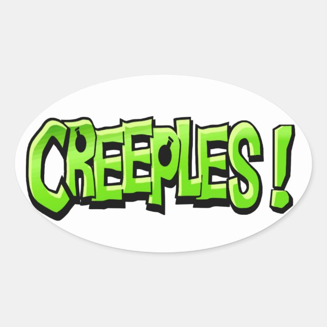 Creeples-Aufkleber Ovaler Aufkleber (Vorderseite)