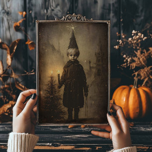 Creepmas Gruseliger Gothic Vintage Junge Feiertagskarte