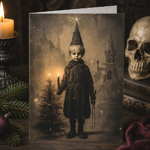 Creepmas Spooky Boy Gothic Vintag Karte