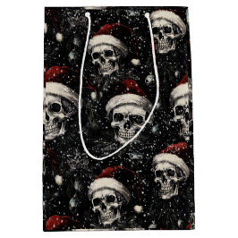 Creepmas Spooky Gothic Skulls Mittlere Geschenktüte