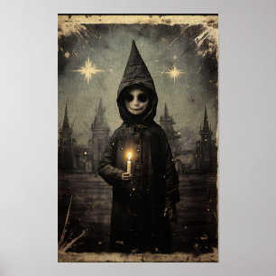 Creepmas Spooky Gothic Vintag Boy Poster