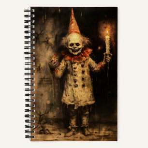 Creepmas Spooky Gothic Vintag Clown Notizbuch