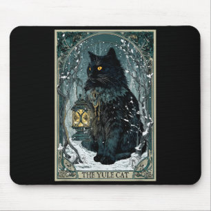 Creepmas Vintage Die Yule-Katze Tarotkarte Dunkle Mousepad