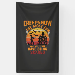 Creepshow Halloween Zombie Spukhaus Sonnenuntergan Banner