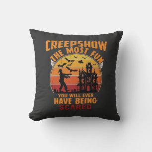 Creepshow Halloween Zombie Spukhaus Sonnenuntergan Kissen