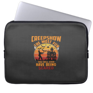 Creepshow Halloween Zombie Spukhaus Sonnenuntergan Laptopschutzhülle