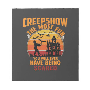 Creepshow Halloween Zombie Spukhaus Sonnenuntergan Notizblock