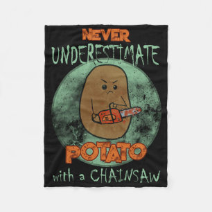 Creepy Angry Potato Chainsaw Horror Movie Lovers H Fleecedecke
