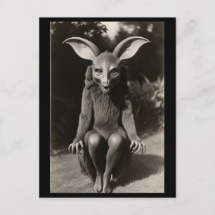 Creepy Bat seltsames Halloween Postkarte