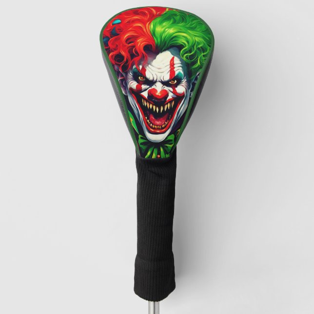 Creepy Beängstigend Bright Hair Männlicher Clown K Golf Headcover (Vorderseite)