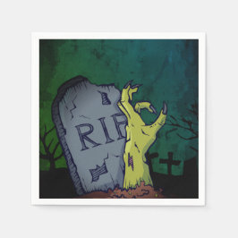 Creepy Beängstigend Zombie Hand Grave Halloween-Pa Serviette