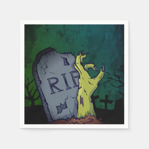 Creepy Beängstigend Zombie Hand Grave Halloween-Pa Serviette