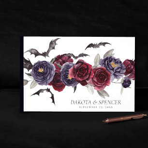 Creepy Beautiful   Dunkelgotische Rose mit Flederm Gästebuch