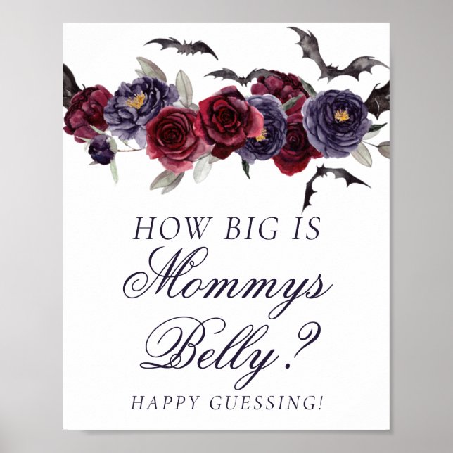 Creepy Beautiful | Gothic Floral Bats Mommys Bly Poster (Vorne)