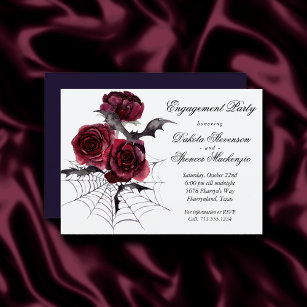 Creepy Beautiful   Gotische Verlobung für Blumenbä Einladung