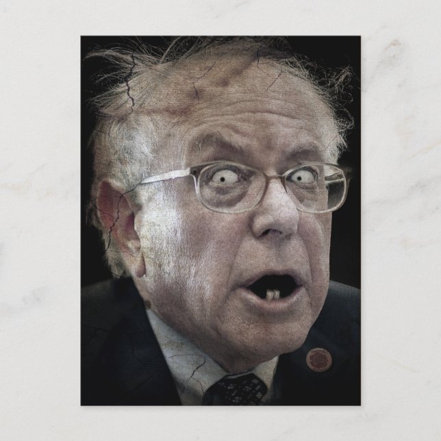 Creepy Bernie Sanders Face Postcard Postkarte (Vorderseite)