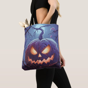 Creepy Big Jack-O' Lantern im Forest Halloween