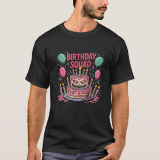 Creepy Birthday Cake Monster Squad Dark Spaß Part T-Shirt