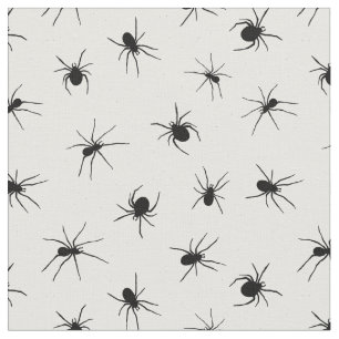 Creepy Black and White Spitern Muster Stoff