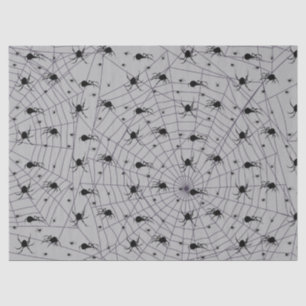Creepy Black Spider Pattern auf Grau Seidenpapier